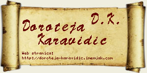 Doroteja Karavidić vizit kartica